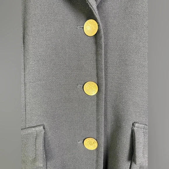 Early Cabi Women’s Made in USA Black Gold Button Blazer Quiet Luxury Y2K Sz 12 - Picture 4 of 11